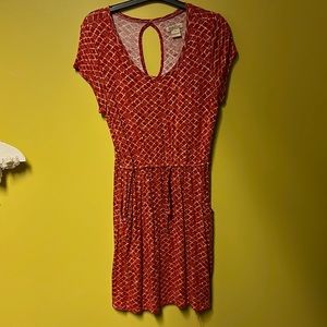 Small Lucky Brand red pattern summer dress